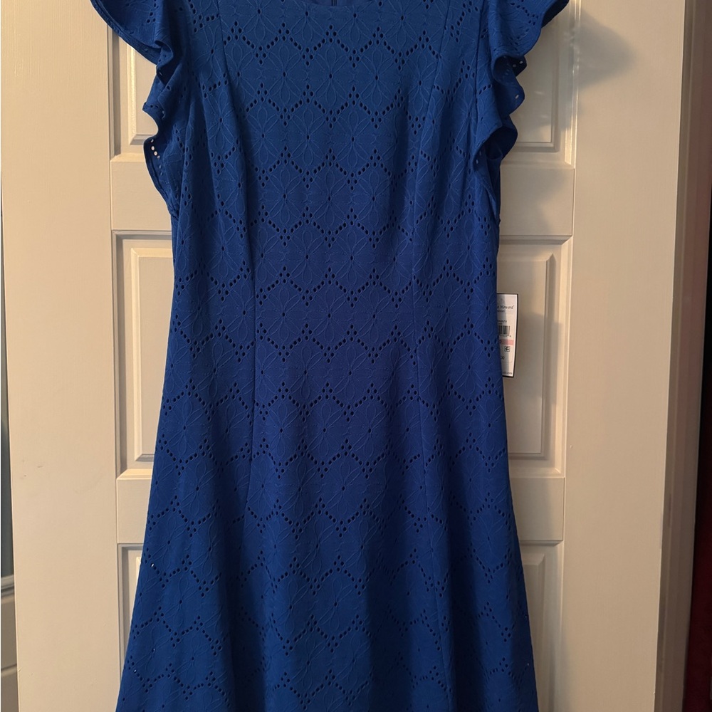 Jessica Howard Royal Blue Eyelet Dress